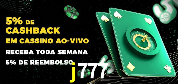 Promoções do cassino ao Vivo j777